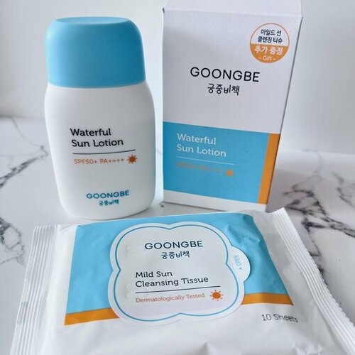 GOONGBE Солнцезащитный, детский лосьон для загара SPF 50+/РА ++++ (80 мл) Waterful Sun Lotion