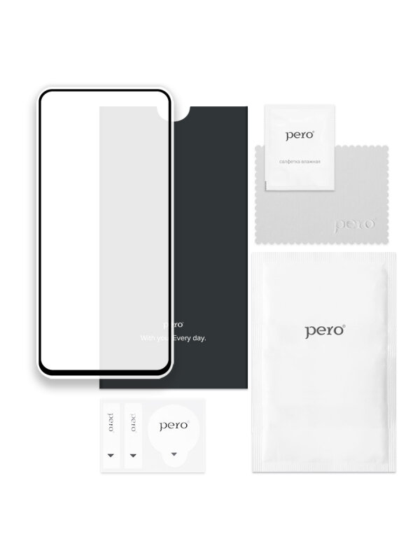 Защитное стекло PERO Full Glue для Xiaomi Mi 11T, черное - фото №4