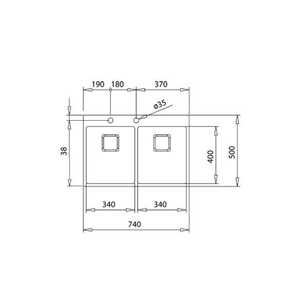 Кухонная мойка Teka FORLINEA RS15 2B 740 SQ POLISHED - фотография № 5