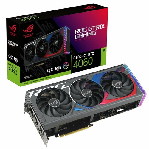 Видеокарта ASUS ROG-STRIX-RTX4060-O8G-GAMING/RTX4060, HDMI, DP*3,8G, D6