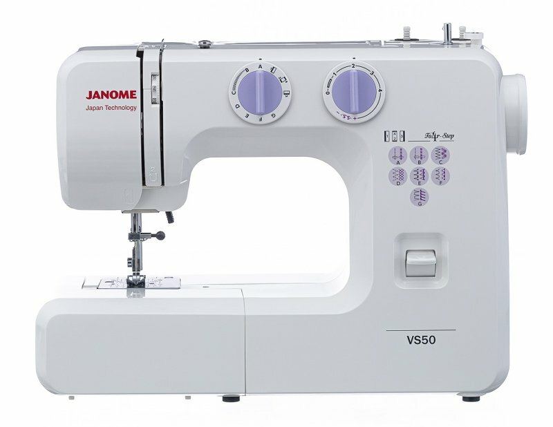 Швейная машина Janome VS 50, белый/фиолетовый