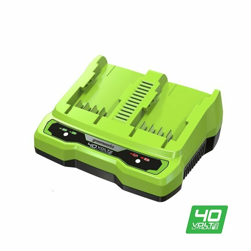 Быстрое зарядное устройство для 2-х аккумуляторов Greenworks G40UC8 40В (2938807)