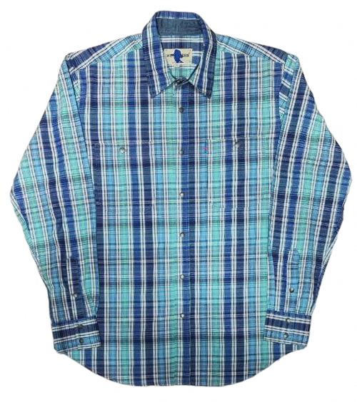 Рубашка WEST RIDER, размер 48, синий, голубой