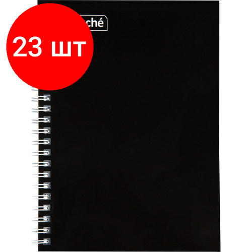 Комплект 23 штук, Бизнес-тетрадь А5 80л ATTACHE, спираль, черный, блок 60г, обложка 215г