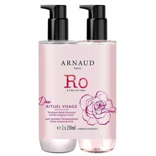 arnaud paris вода мицеллярная очищающая для лица rituel visage с розовой водой ARNAUD PARIS Набор для лица Duo Gentle Radiance Toner & Silky Cleansing Milk Rituel Visage