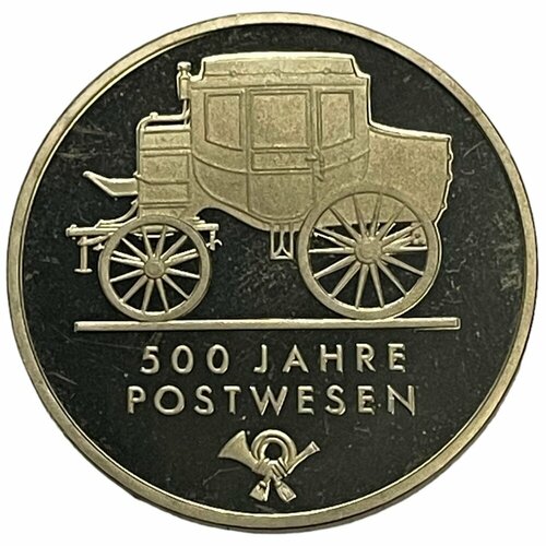 ГДР 5 марок 1990 г. (500 лет почтовой связи) (A) (Proof) клуб нумизмат монета 10 марок гдр 1990 года серебро а