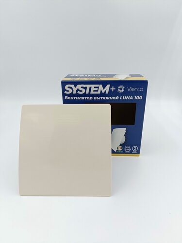 Изображение товара Вентилятор вытяжной Виенто "LUNA" 100, воздухообмен 105м³/час, слоновая кость.