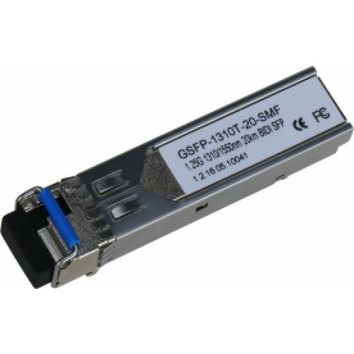 Dahua DH-GSFP-1310T-20-SMF SFP-модуль; LC; до 1.25Гбит/с; до 20км (одномодовое оптоволокно); 1310нм/1550нм