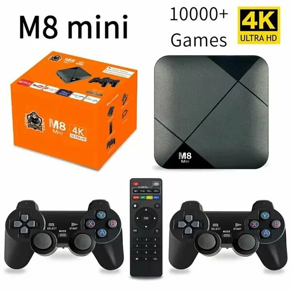 Смарт ТВ приставка Game Box M8 Андроид 13 2GB +16 GB , Игровая приставка 10000 игр к телевизору
