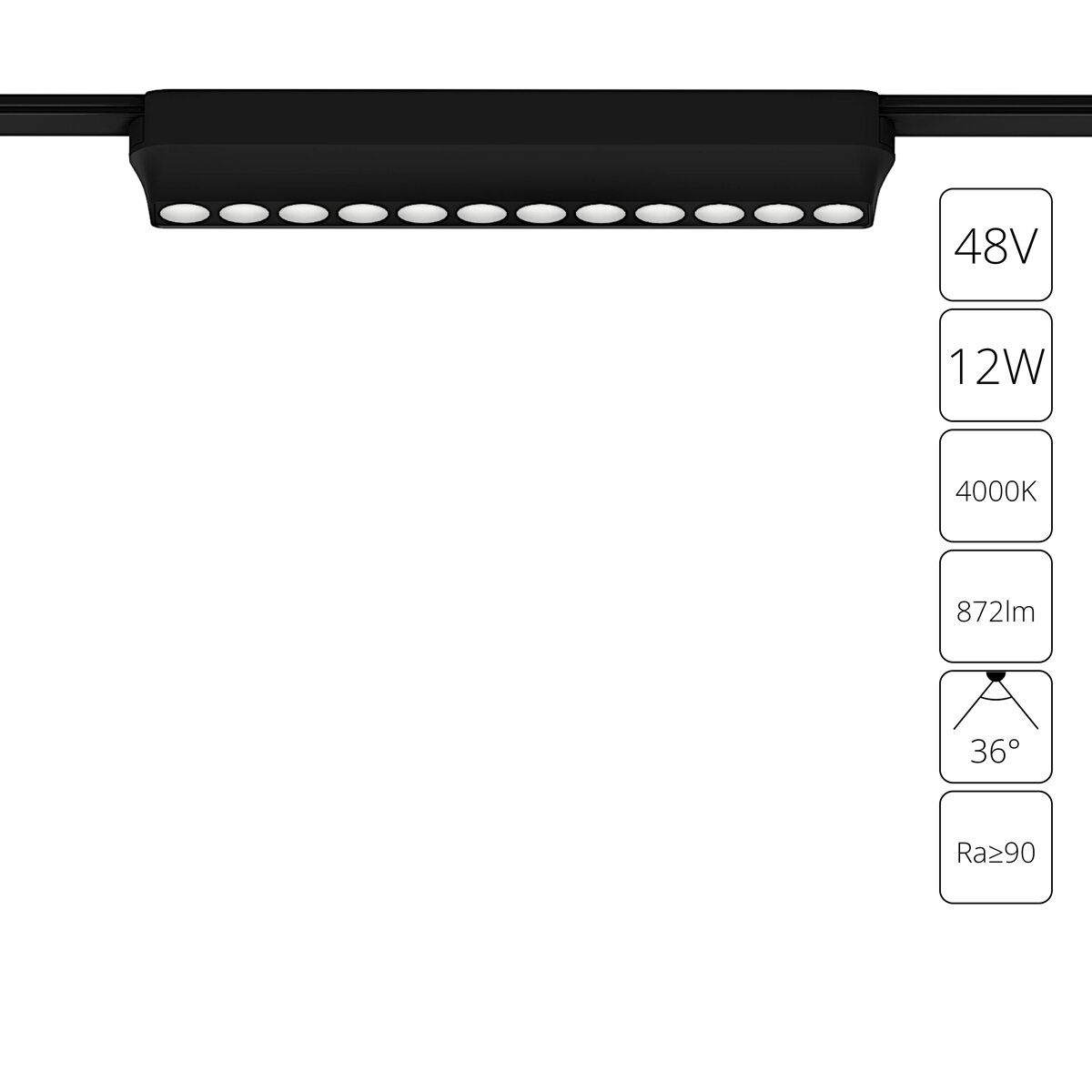 Трековый светильник Arte Lamp Rapid A6154PL-1BK, LED, кол-во ламп:1шт., Черный