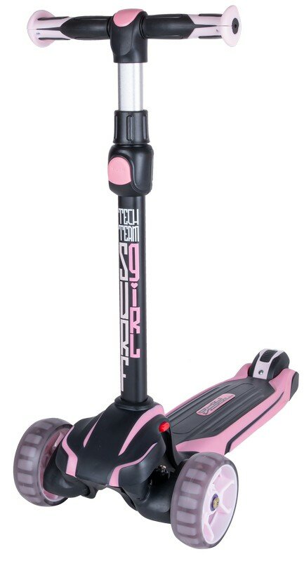 Трёхколёсный самокат Tech Team Surf Girl - 2022 Black/Pink