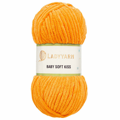 Пряжа для вязания LadyYarn 'BABY SOFT KISS' 100гр 100м (100% микрополиэстер) (PL090 желтый), 5 мотков
