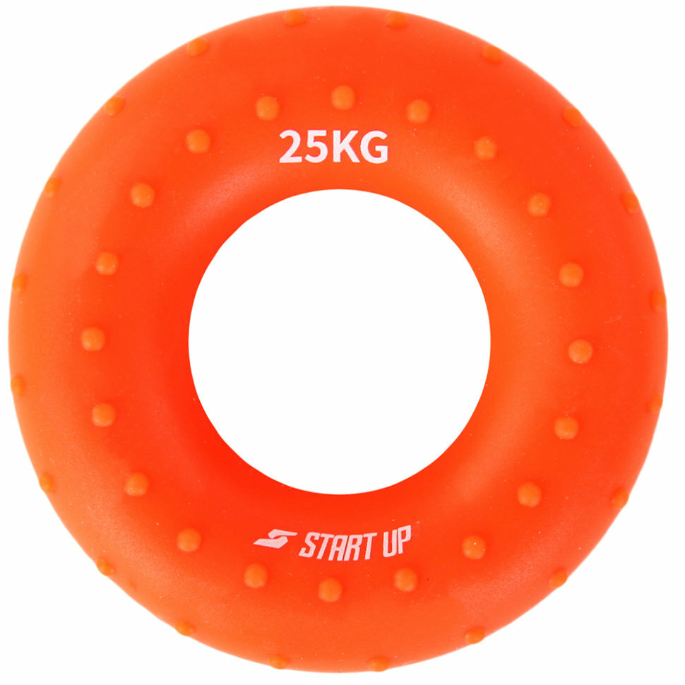 Эспандер кистевой круглый Start Up NT34036 с рельефом 25 кг оранжевый