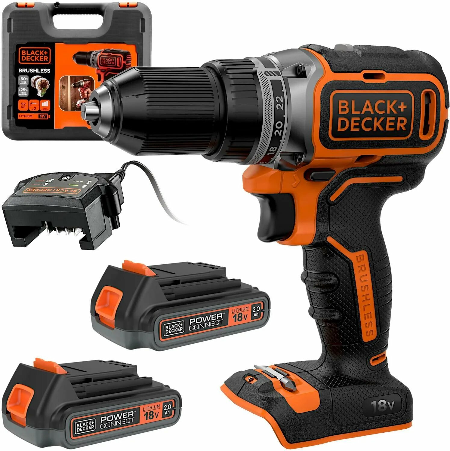 Аккумуляторная дрель-шуруповерт BLACK+DECKER BL186K1B2
