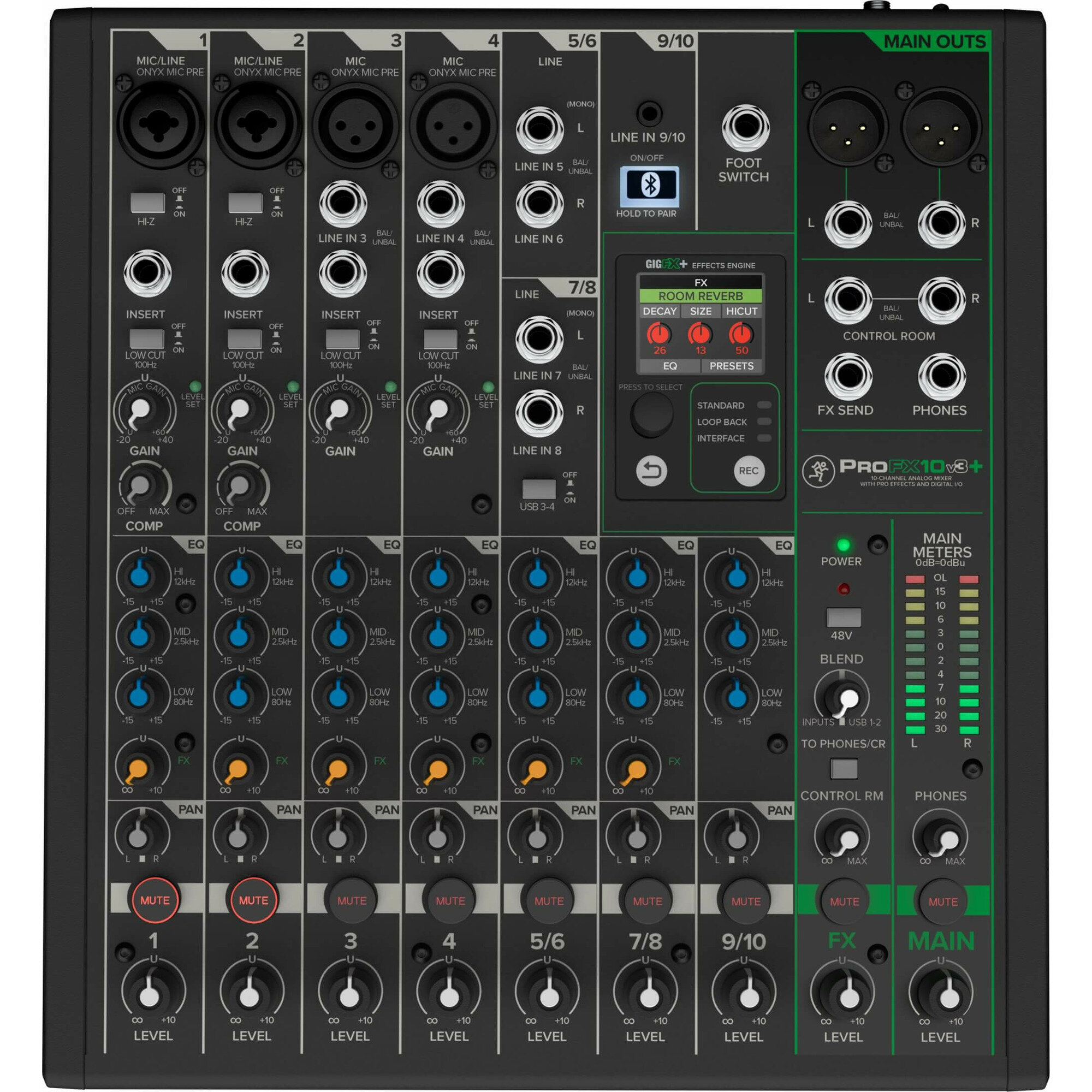 Аналоговый микшер MACKIE ProFX10v3+