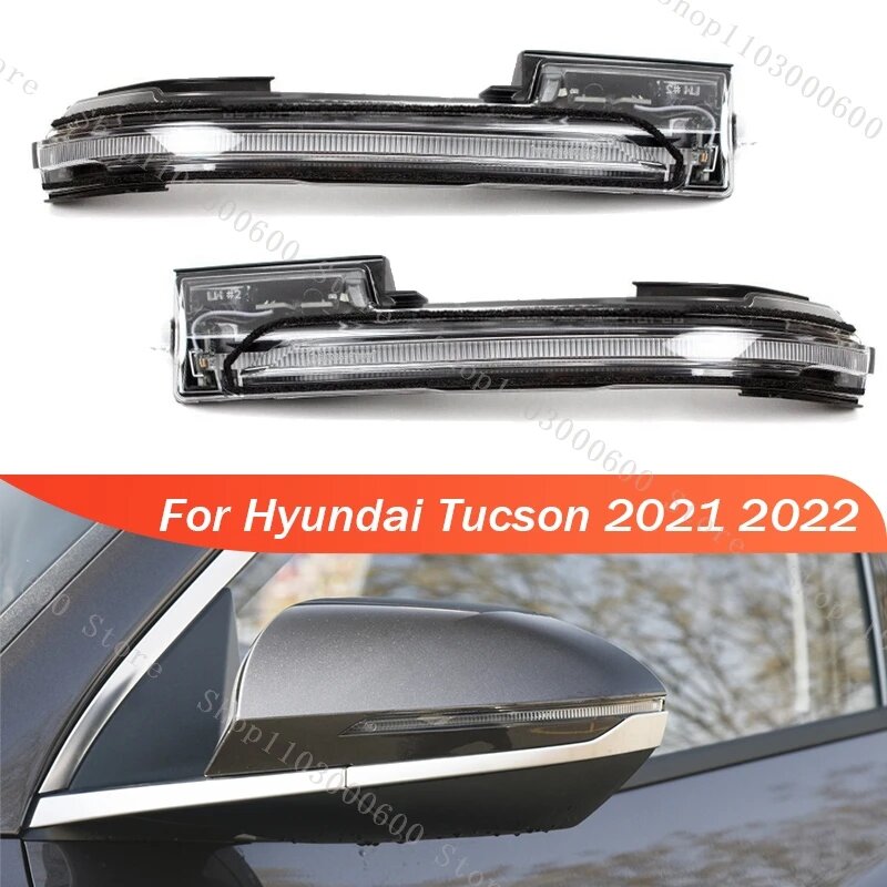 Для Hyundai Tucson 2021 2022, наружное зеркало заднего вида, указатель поворота, лампа с лампочкой 87613-N9000 87623-N9000, only left
