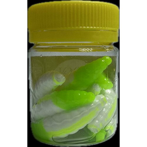 Приманка Cool Place Maggot 4см, цвет бело-зеленый, с ароматом сыра