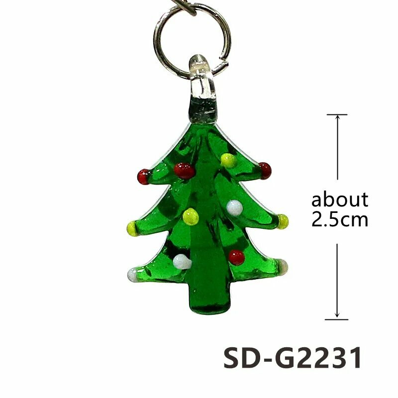 2 шт. Миниатюрные стеклянные елочные украшения JSSMTLP, SD-G2231, about 1.5-3.5cm 2pcs