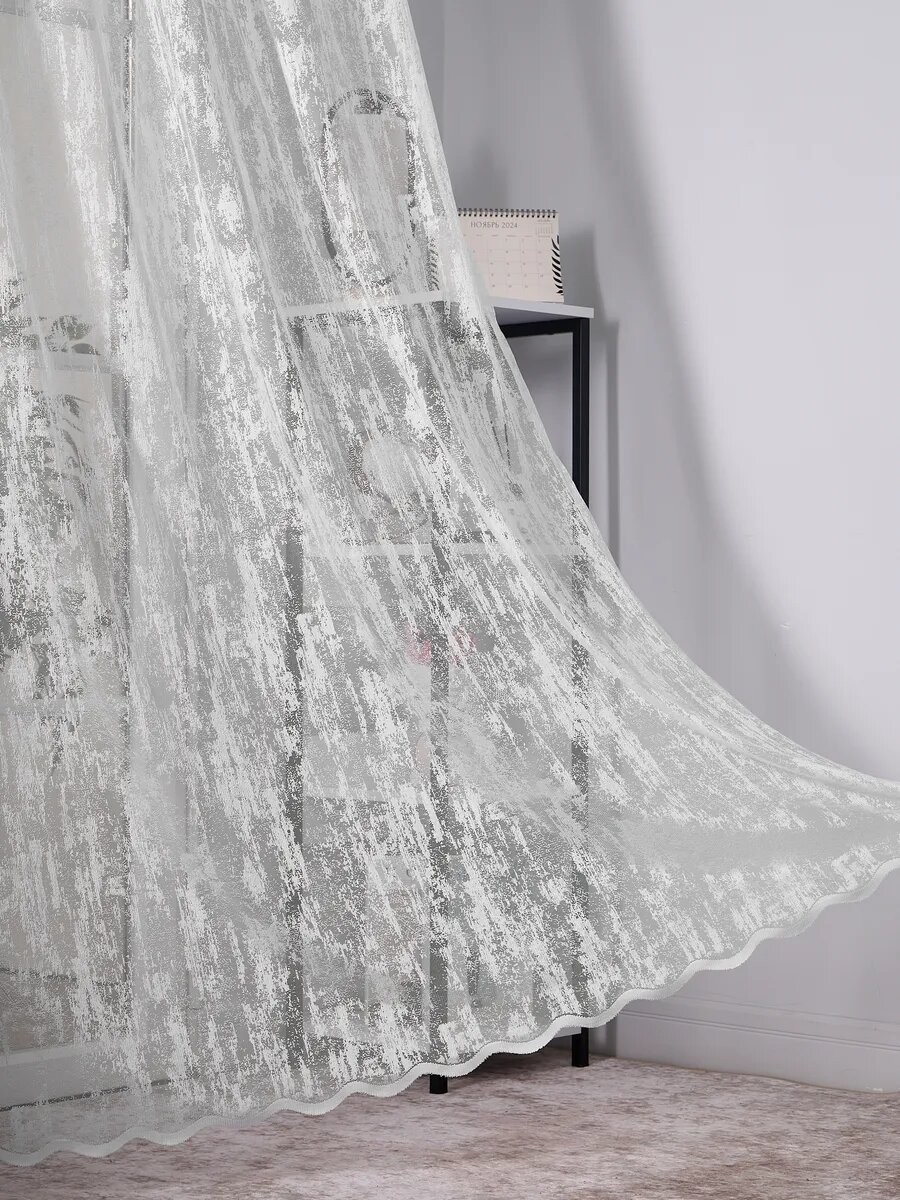 Тюль SANPA HOME сетка жаккард с рисунком в гостиную и кухню 250х260 см-1шт