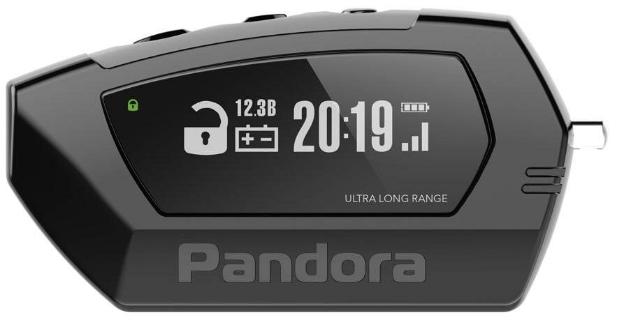 Брелок-пейджер для Pandora LCD D174 v2 black карабин
