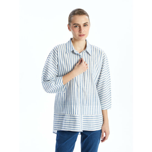 фото Рубашка lc waikiki, размер 40, blue striped