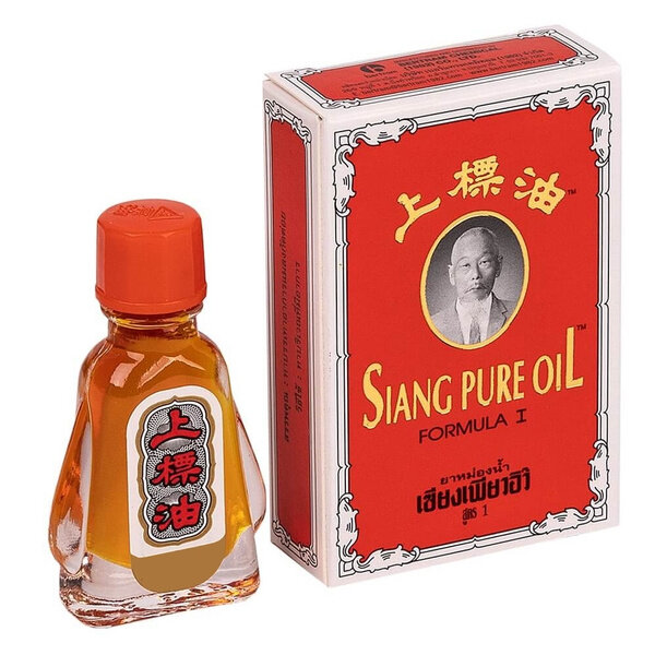 Изображение Siang Pure Oil Formula 1 Тайское лечебное масло при головной боли, усталости, спазмах и укачивании, 3 мл