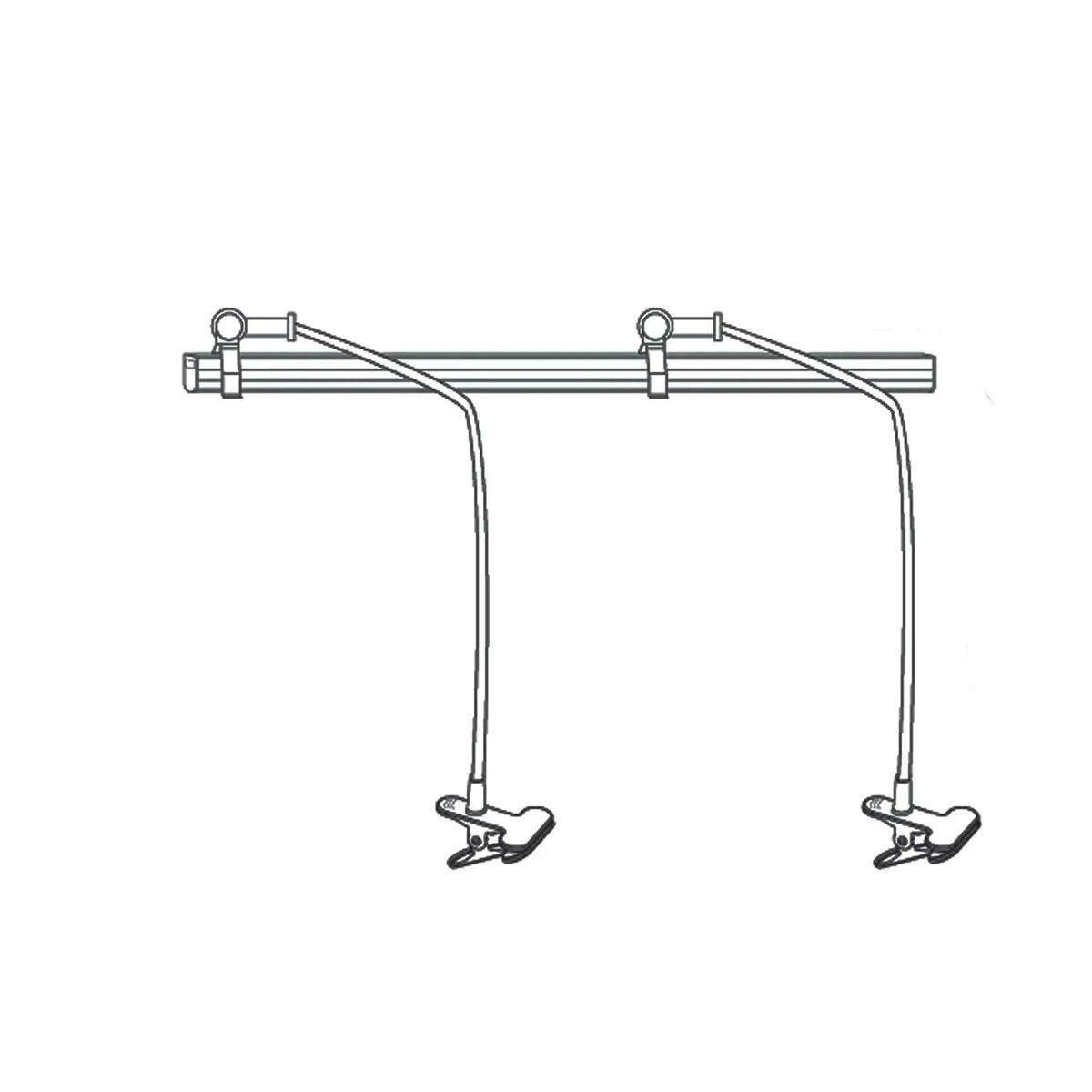 Подставка для светильника и ламп Т4, Т5, Т8 на прищепке IP44 — фото 1