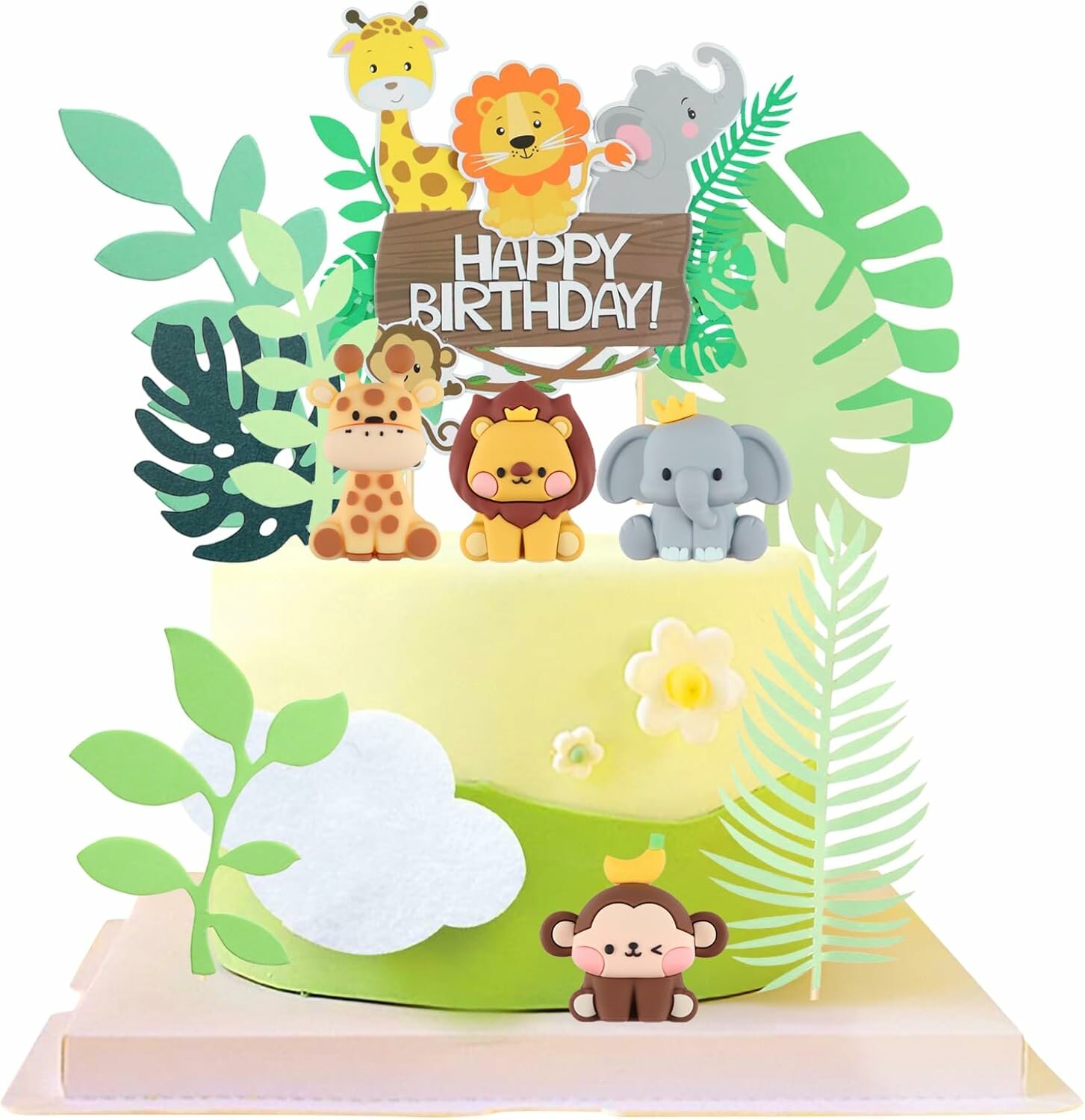 Мягкие фигурки животных для декора торта