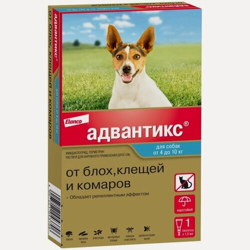 Изображение товара Капли Elanco Адвантикс для собак от 4 до 10 кг, 1 пипетка
