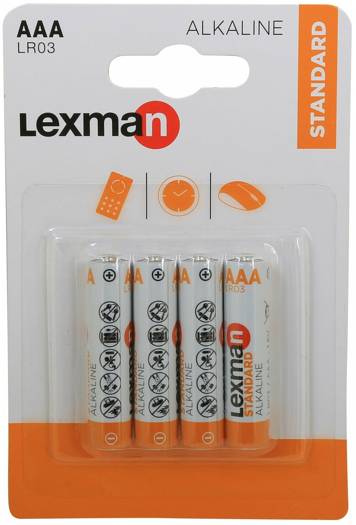 Батарейка алкалиновая Lexman LR03 ААА 4 шт.