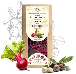 Лапша из муки ореха Макадамия со свеклой (Vegan) Macadamia Nut Farm без глютена 250г