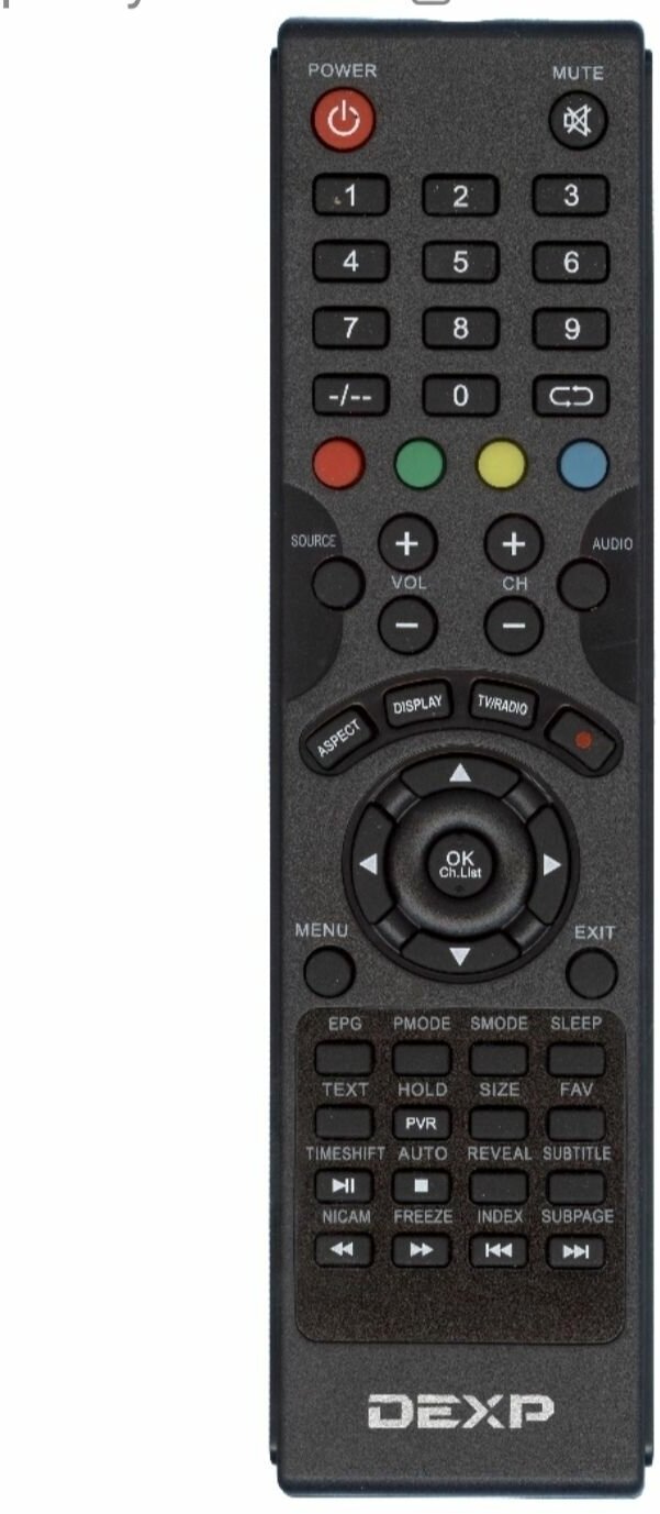 Пульт XHY918 для телевизора DEXP (32A3000)