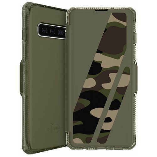 фото Чехол-книжка itskins spectrum folio для samsung galaxy s10 хаки/камуфляж (sgs0-spcfl-camg)