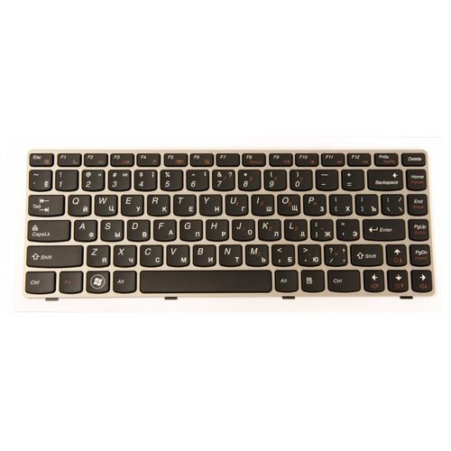 Клавиатура для ноутбуков Lenovo Z360, RU, Bronze frame, Black key клавиатура canyon hkb w2 104 keys slim design chocolate key caps ru layout black