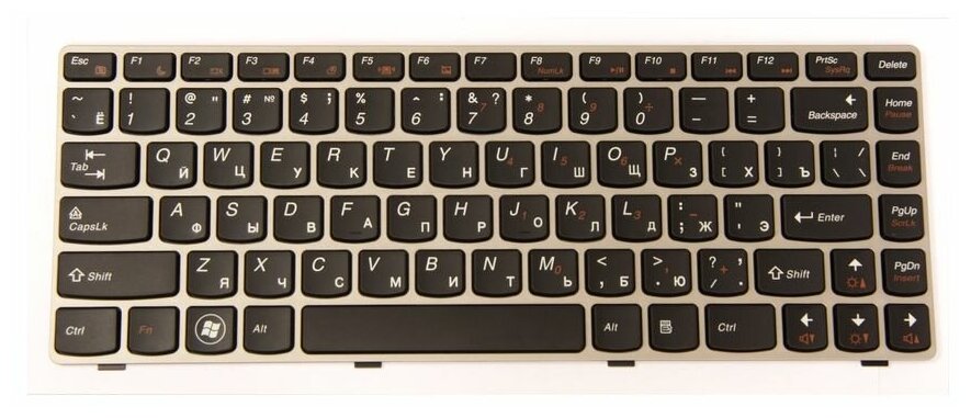 Клавиатура для ноутбуков Lenovo Z360 RU Bronze frame Black key