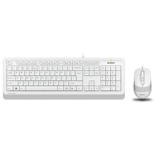 Клавиатура мышь A4Tech Fstyler F1010 клавбелыйсерый мышьбелыйсерый USB Multimedia комплект мыши и клавиатуры a4tech fstyler f1010 белый серый