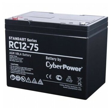 CyberPower батареи комплектующие к ИБП Аккумуляторная батарея RC 12-75 12V 75Ah