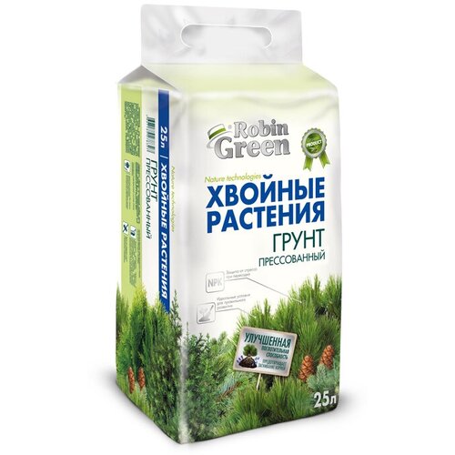 Грунт для хвойных растений (прессованный), 25 литров грунт geolia для хвойных растений 25 л