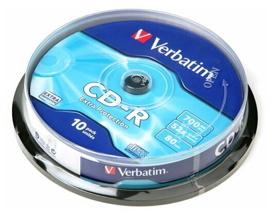 Диск VERBATIM CD-R 80 52x DL CB/10