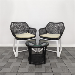 Комплект плетеной мебели 2 кресла + кофейный стол