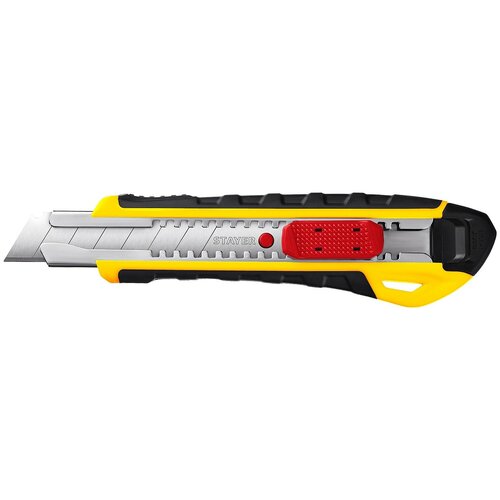 Stayer Нож с автостопом KS-18A, сегмент. лезвия 18 мм, Stayer монтажный нож stayer ks 18 09161 z01 желтый черный