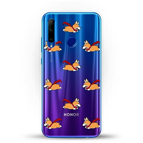 фото Силиконовый чехол корги с шарфом на honor 10i andy & paul