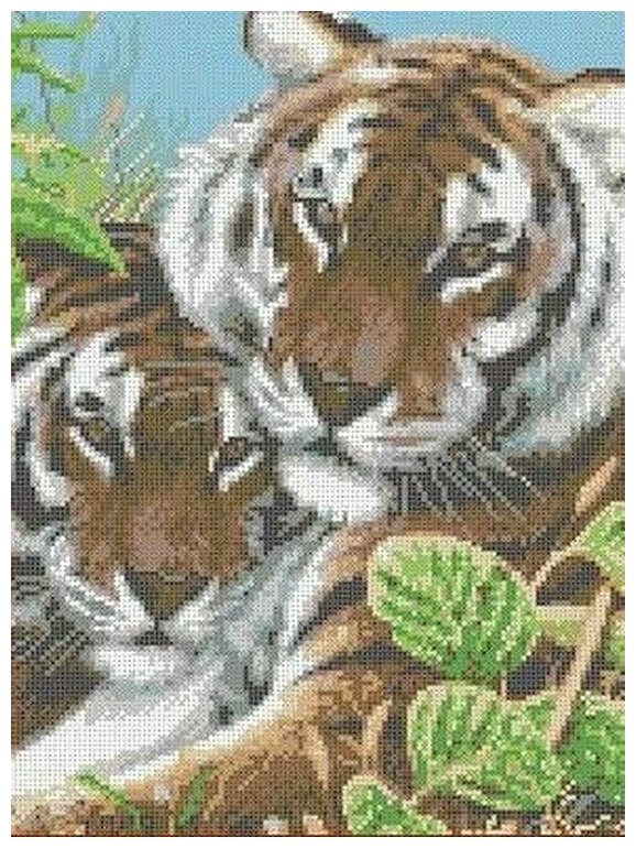 Рисунок на ткани Каролинка "Тигры", 23x30 см