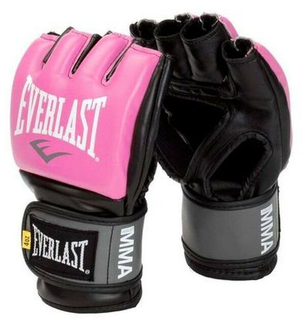 Перчатки тренировочные Everlast Pro Style Grappling SM розовые