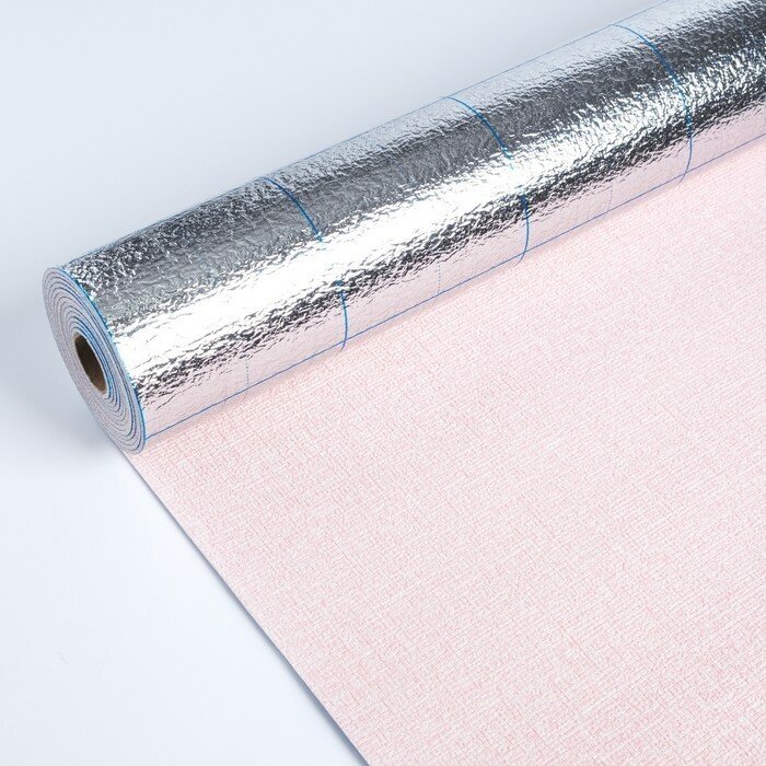 Панель ПВХ самоклеящаяся в рулоне розовая, 2,8м, 50см, толщ2мм - фотография № 1
