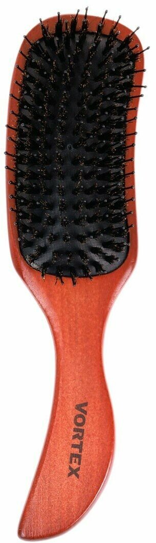 Расческа Vortex массажная волна с пластиковыми зубчиками и натуральной щетиной - фото №15