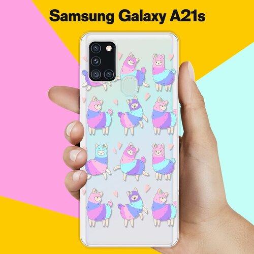 Силиконовый чехол Цветные ламы на Samsung Galaxy A21s силиконовый чехол цветные ламы на samsung galaxy a50s