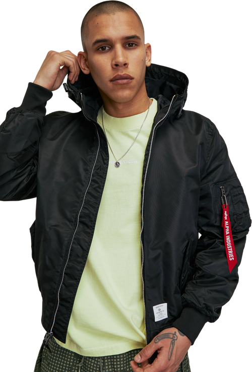 Бомбер ALPHA INDUSTRIES, размер S, черный