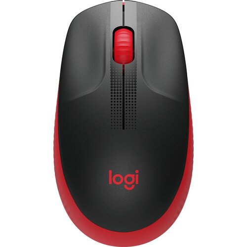 Мышь беспроводная Logitech M190, 1000 dpi, USB, красный/черный (910-005904)