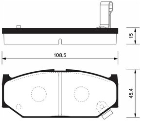 Дисковые тормозные колодки передние SANGSIN BRAKE SP2086 для Suzuki Swift (4 шт.)